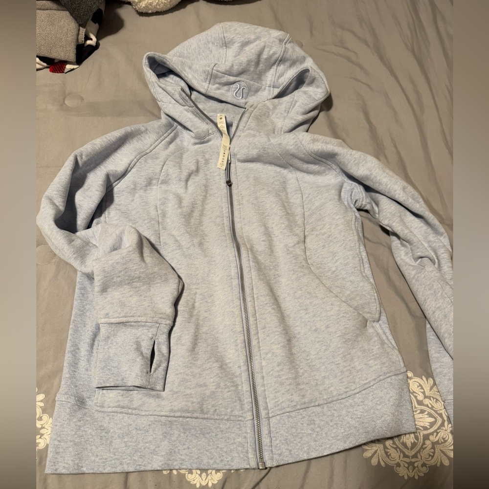 Lululemon scuba hoodie light blue size 14 barely worn